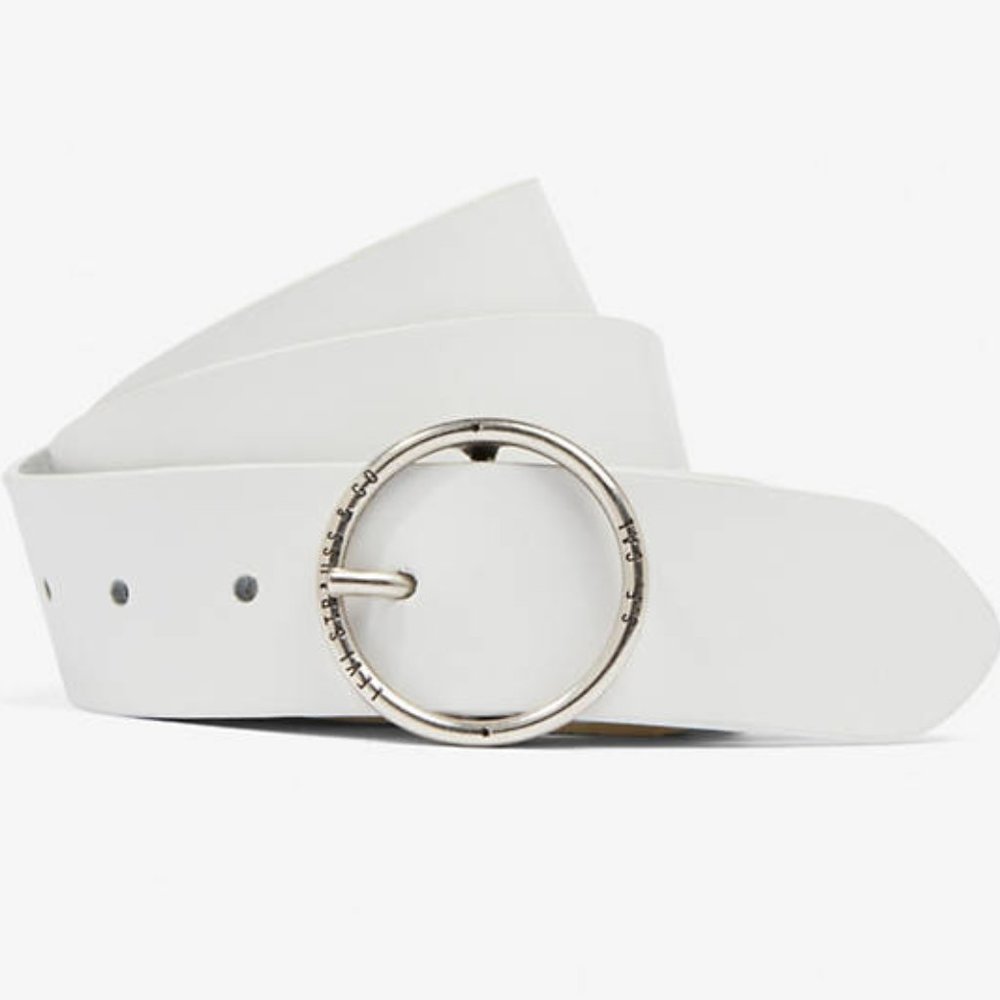 White Leather Belt